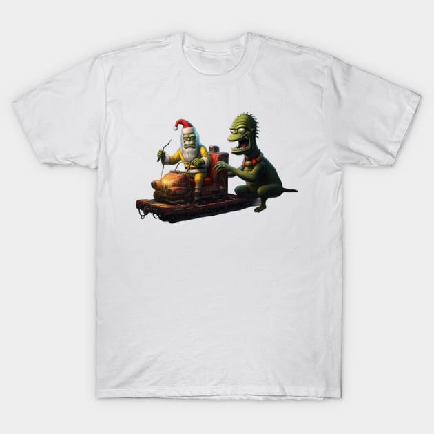 Bad Santa T-Shirt by TooplesArt